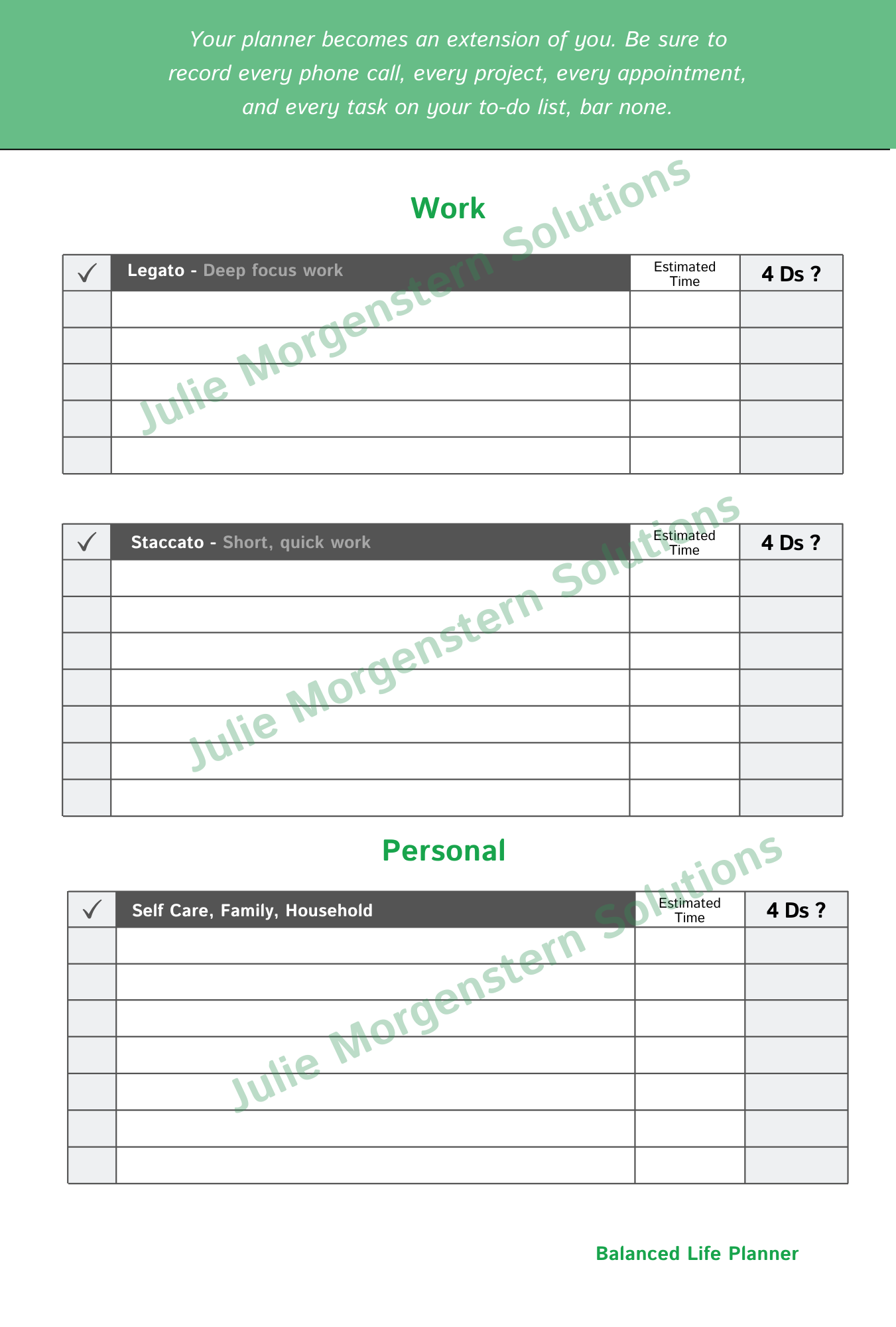 2026 Balanced Life Planner - 3 months